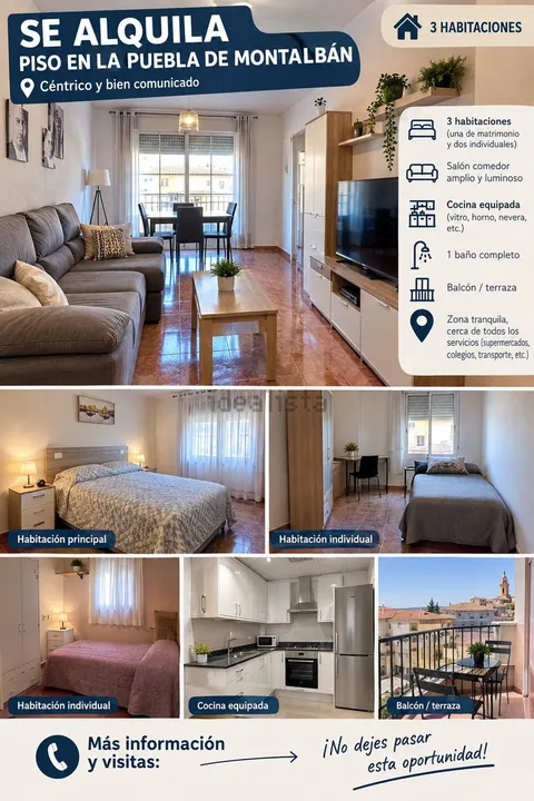 Piso de 200 m² en La Puebla de Montalbán
