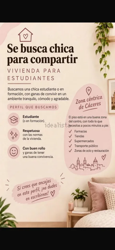 Stanza in affitto, Cáceres