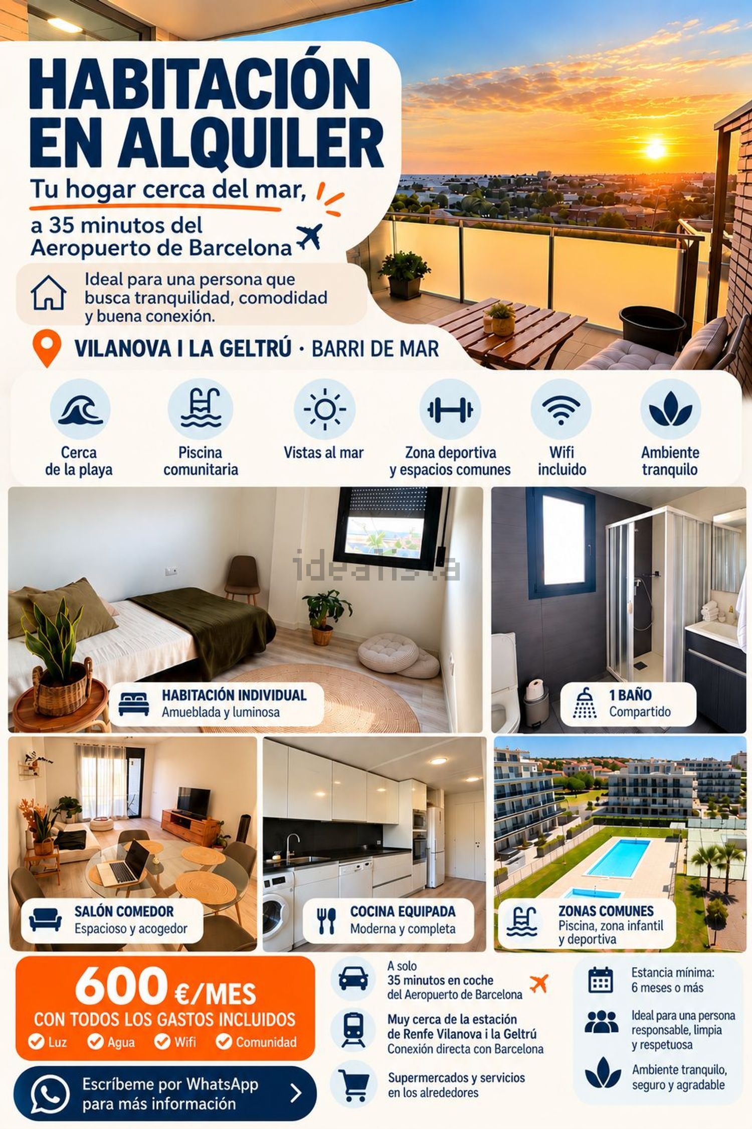 Habitació de lloguer, Vilanova i la Geltrú
