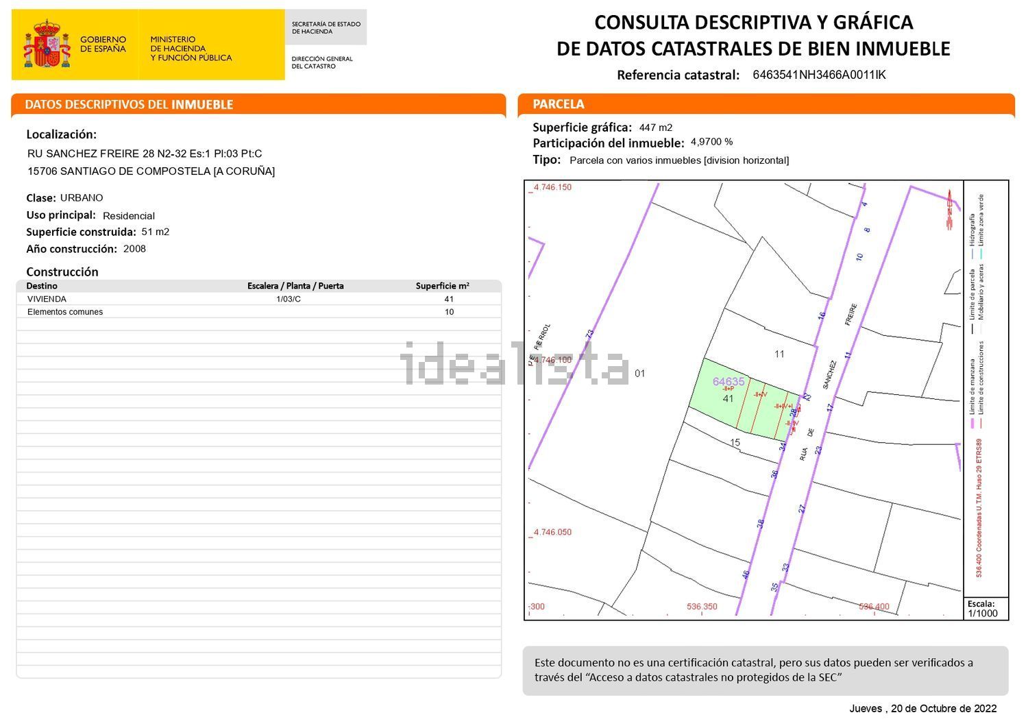 Pis de 41 m² a Santiago de Compostel·la