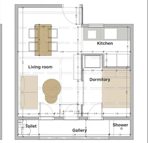 Wohnung 32 m² in Barcelona