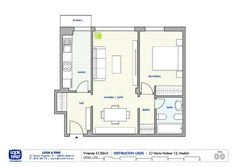 Pis de 57 m² a Madrid