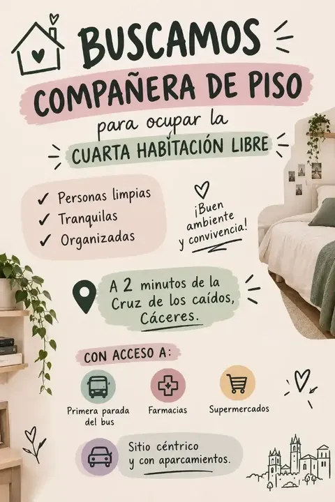 Zimmer zur Miete, Cáceres