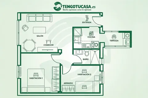 Pis de 55 m² a Madrid