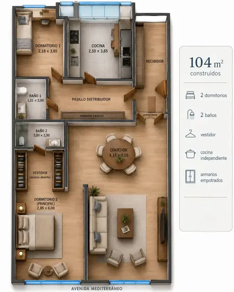 Pis de 104 m² a Madrid