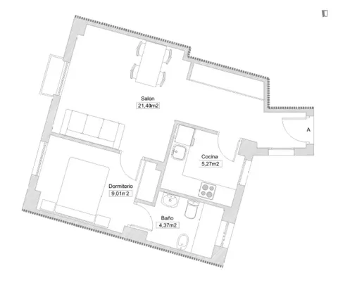 Appartamento 40 m² a Madrid