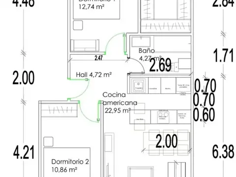 Wohnung 70 m² in Vigo