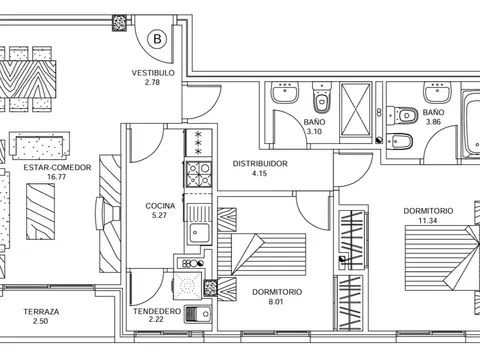 Flat 73 m² in Pontevedra