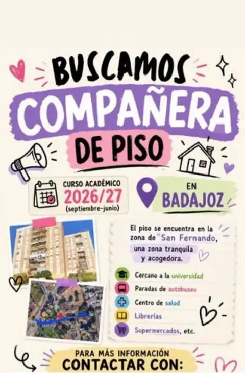 Zimmer zur Miete, Badajoz