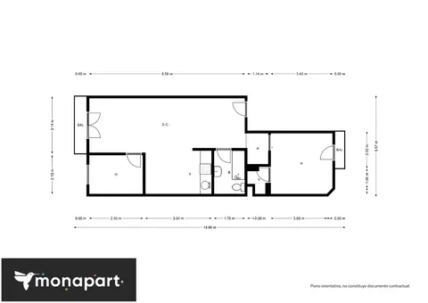 Wohnung 72 m² in Barcelona