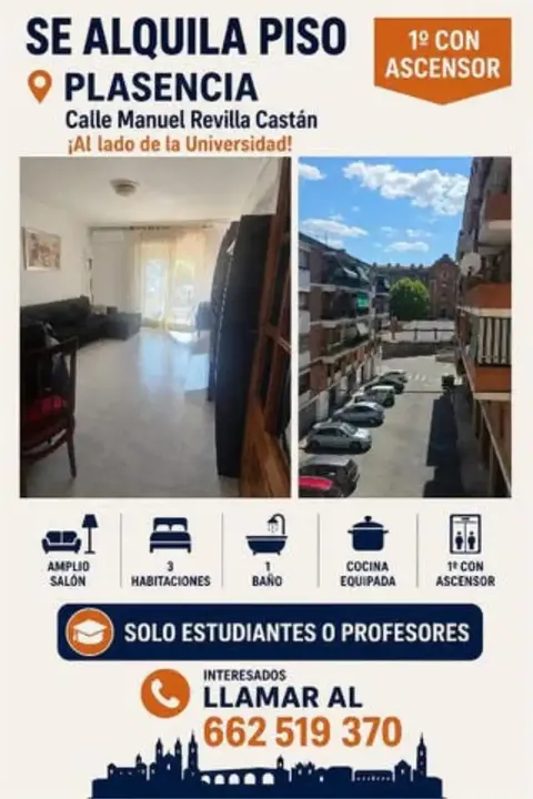 Wohnung 90 m² in Plasencia