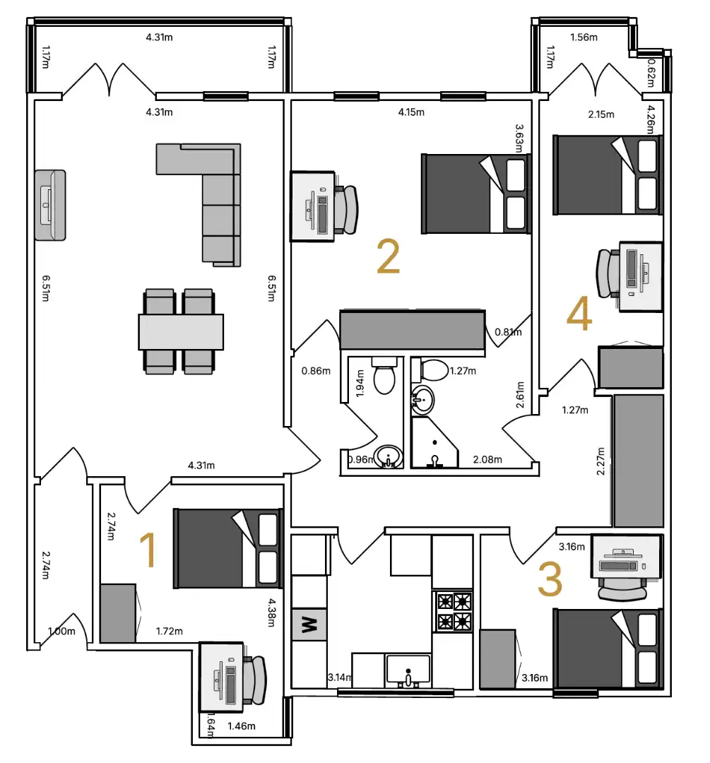 Habitación 131 m², Valencia