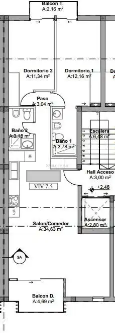 Piso de 80 m² en Guía de Isora