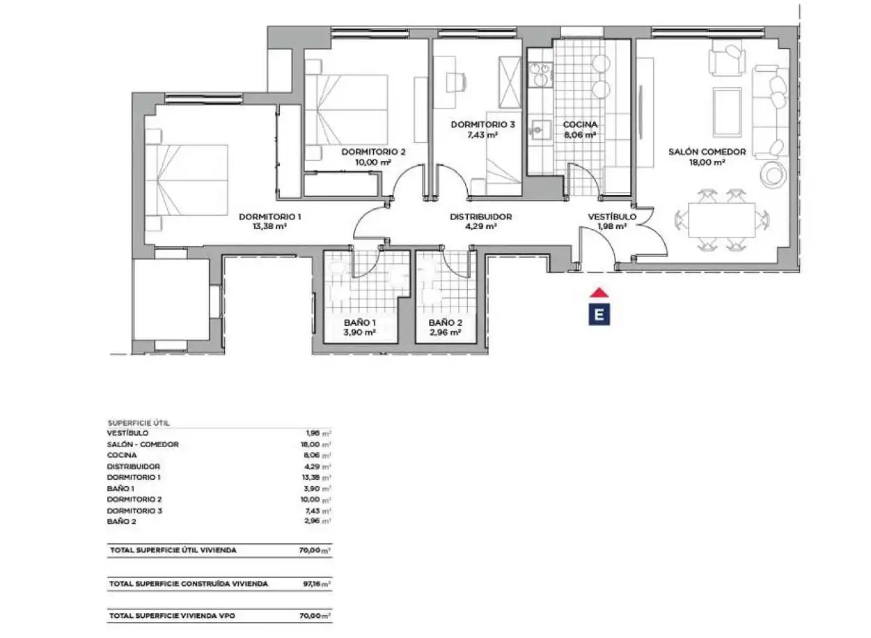 Piso de 82 m² en Valladolid