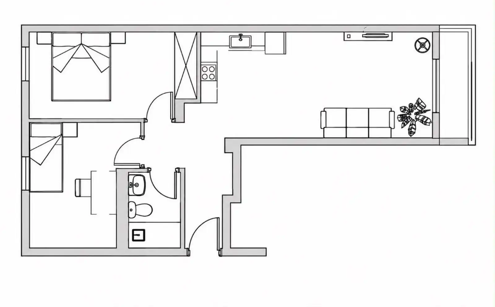 Piso de 58 m² en Madrid