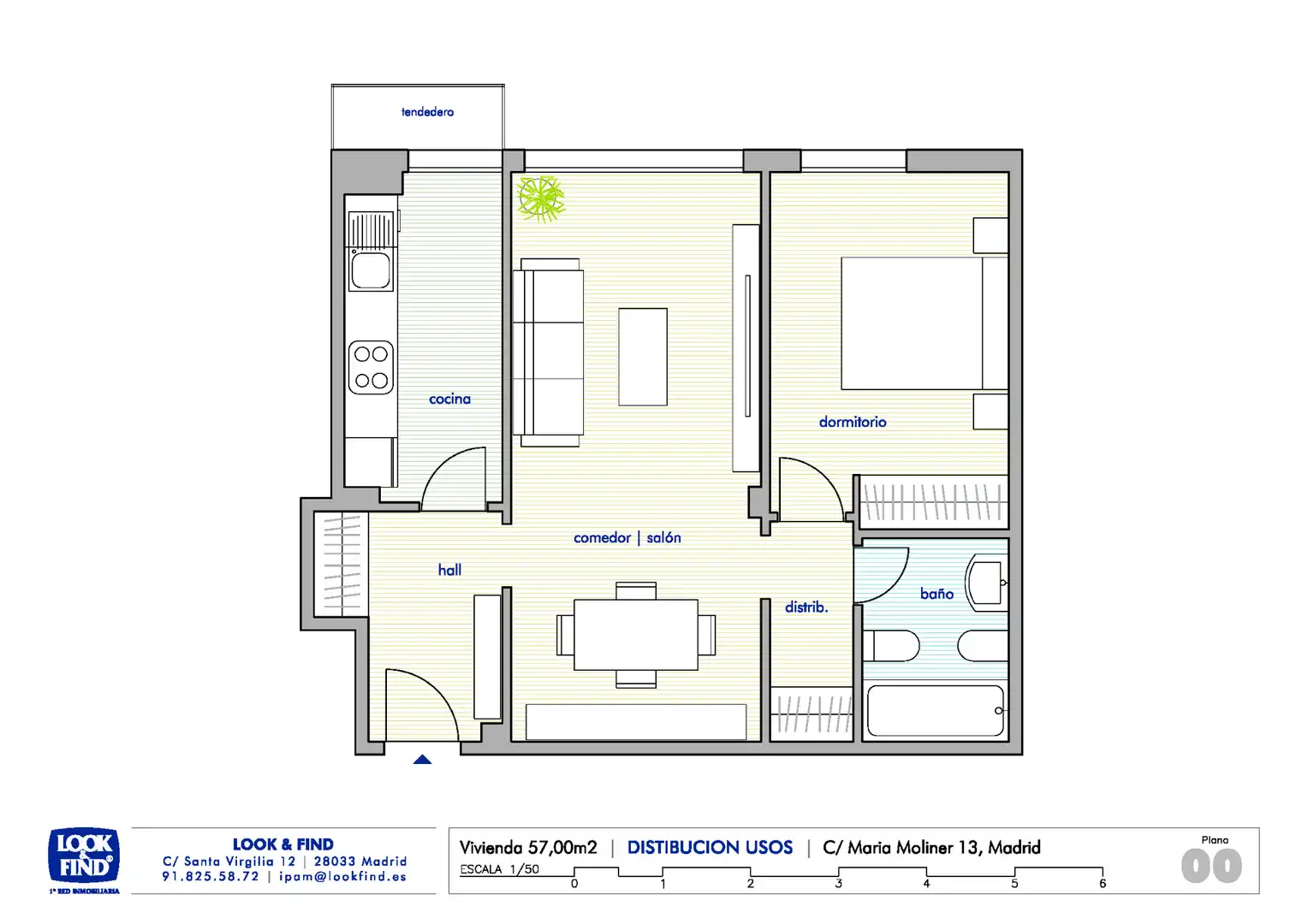 Pis de 57 m² a Madrid