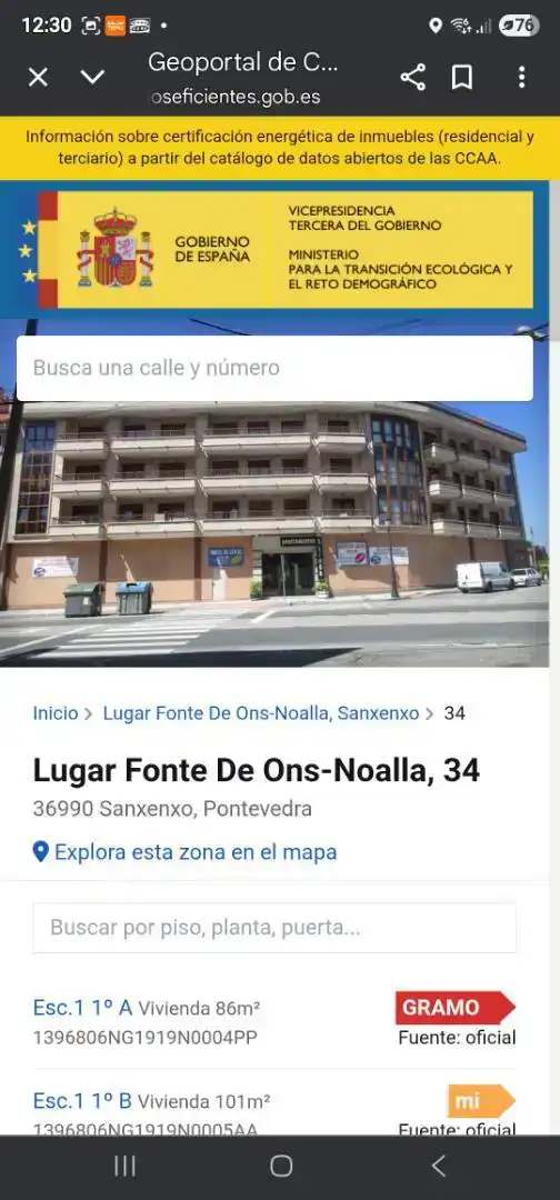 Piso de 43 m² en Sanxenxo