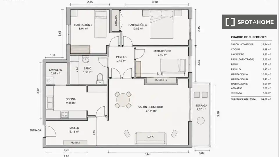 Habitación 104 m², Sevilla