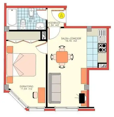 Piso de 45 m² en Vigo