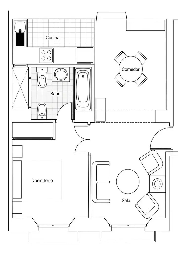 Wohnung 50 m² in Sevilla