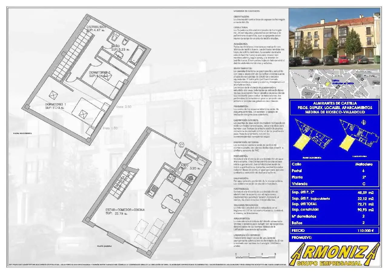 Piso de 90 m² en Medina de Rioseco