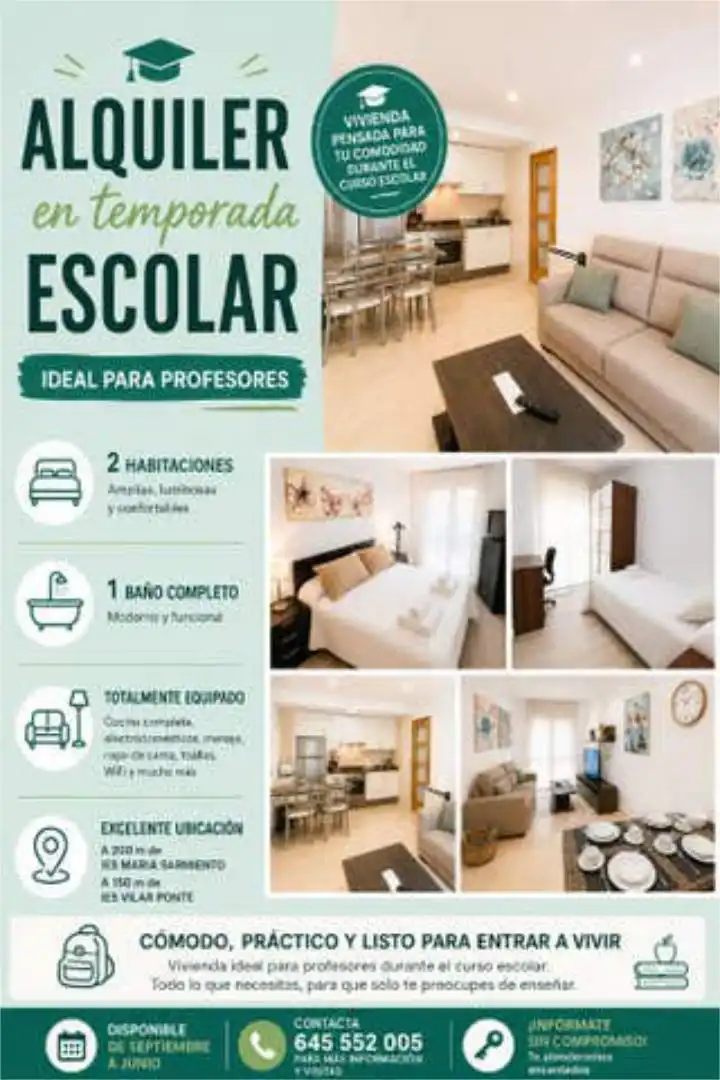 Piso de 65 m² en Viveiro