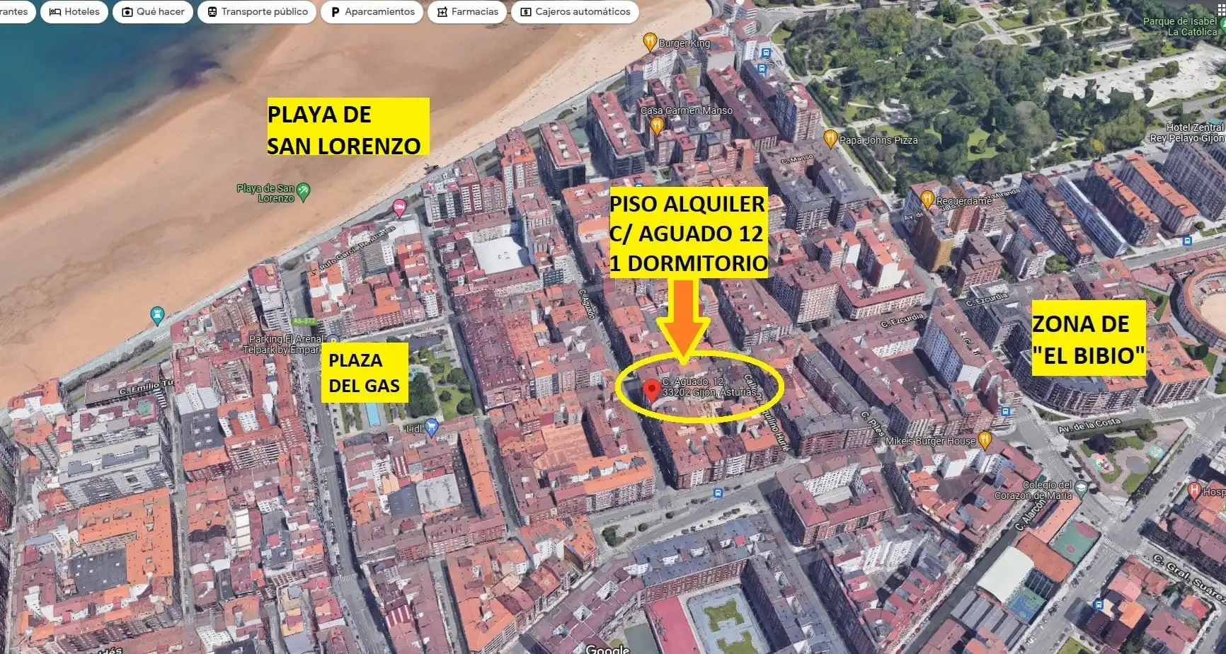 Piso de 43 m² en Gijón