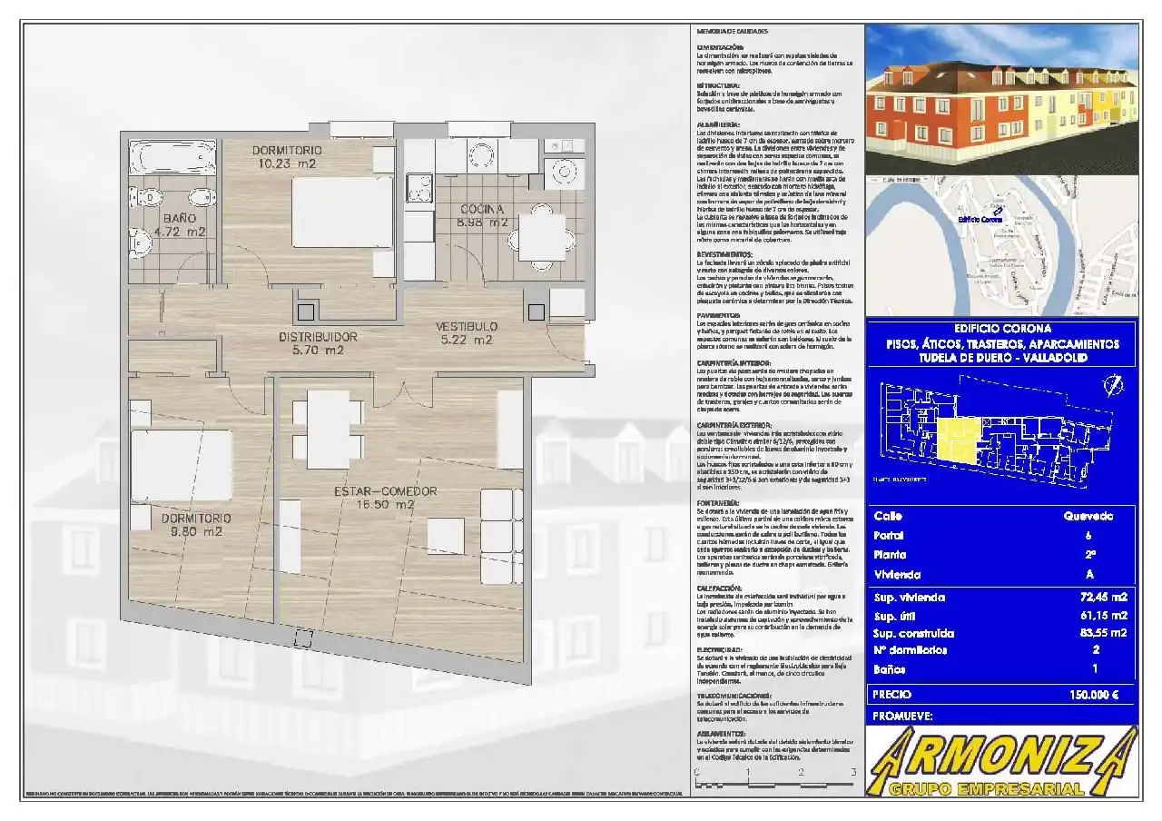 Piso de 83 m² en Tudela de Duero
