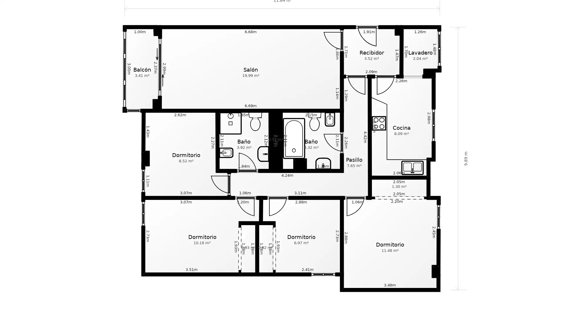 Piso de 97 m² en Córdoba