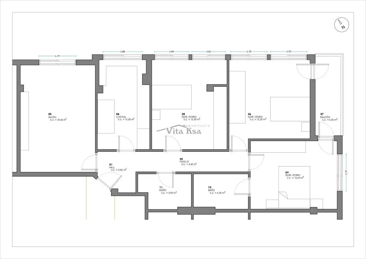Wohnung 101 m² in Ourense