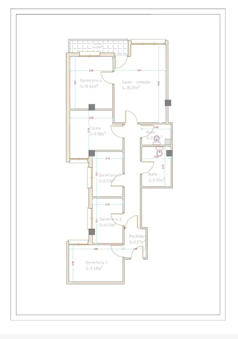 Piso de 90 m² en Alicante
