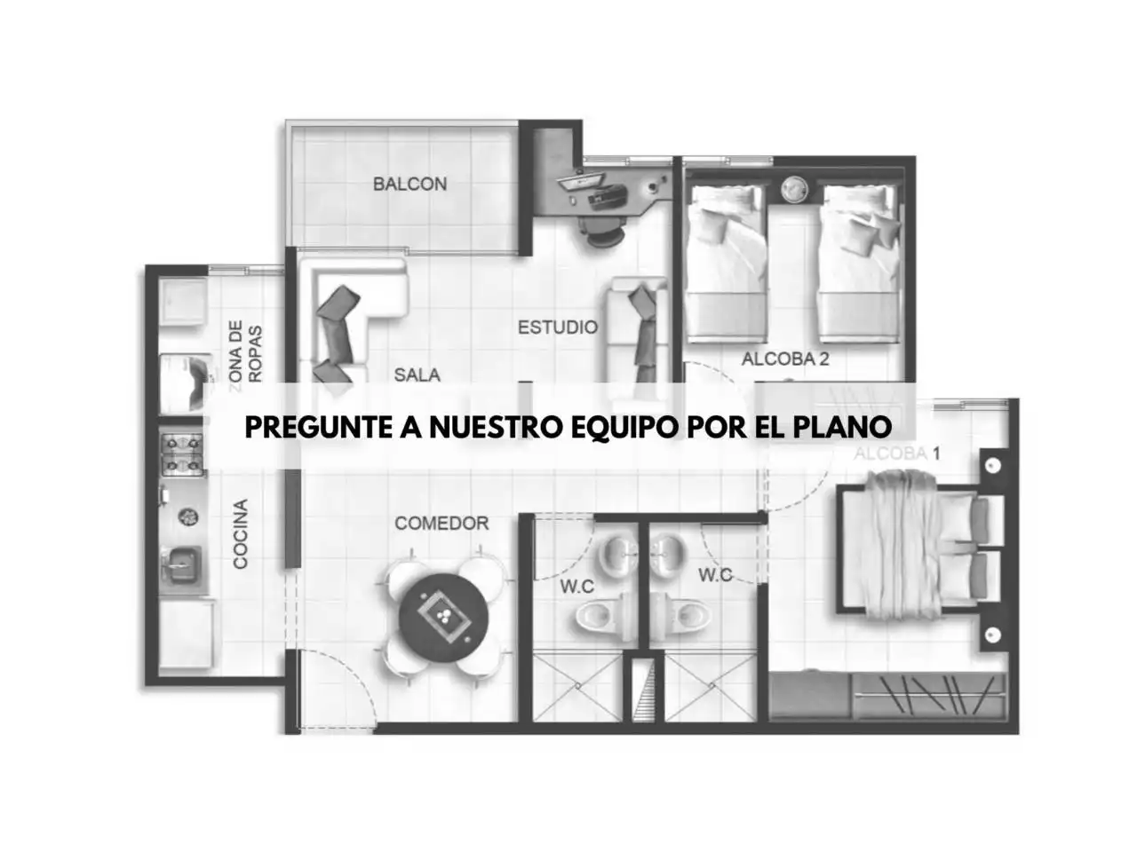 Piso de 40 m² en Barcelona