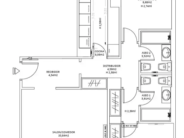 Piso de 95 m² en Madrid