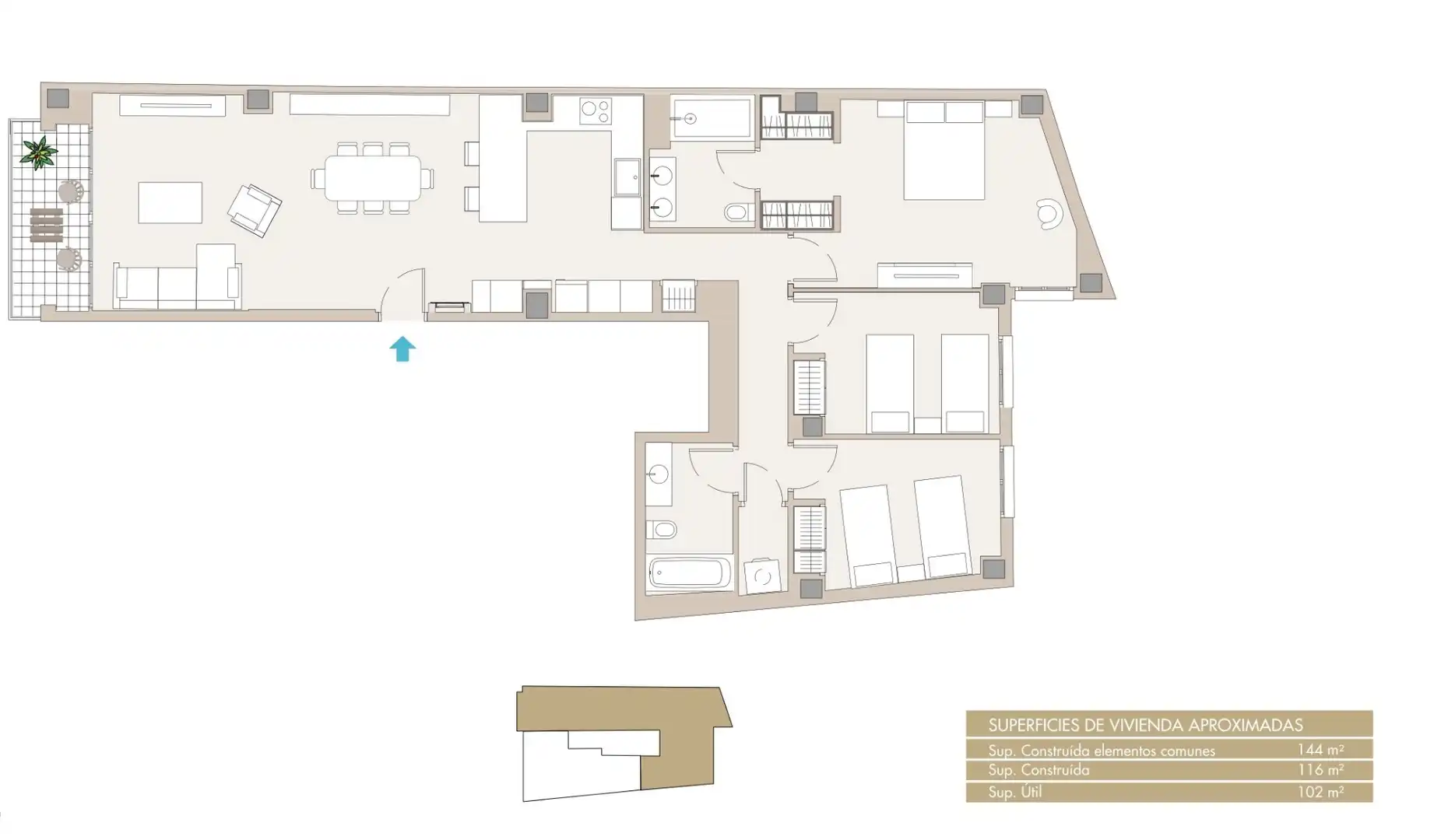 Piso de 102 m² en Valencia