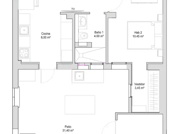 Piso de 85 m² en Málaga