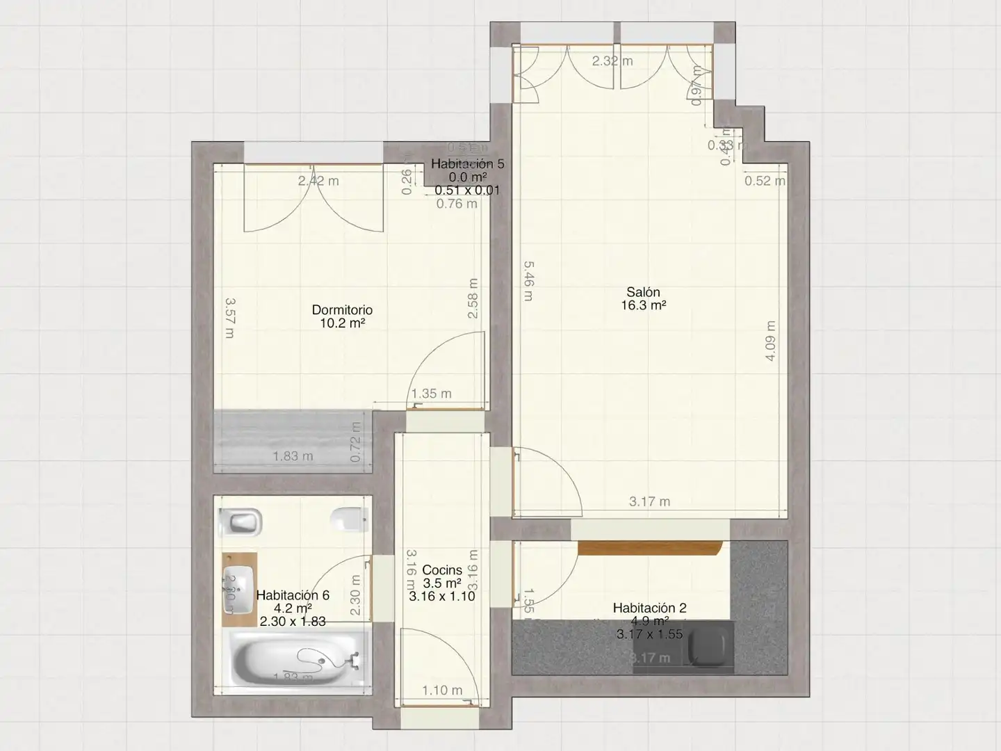 Pis de 62 m² a Madrid