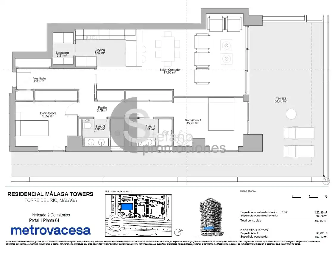 Piso de 198 m² en Málaga