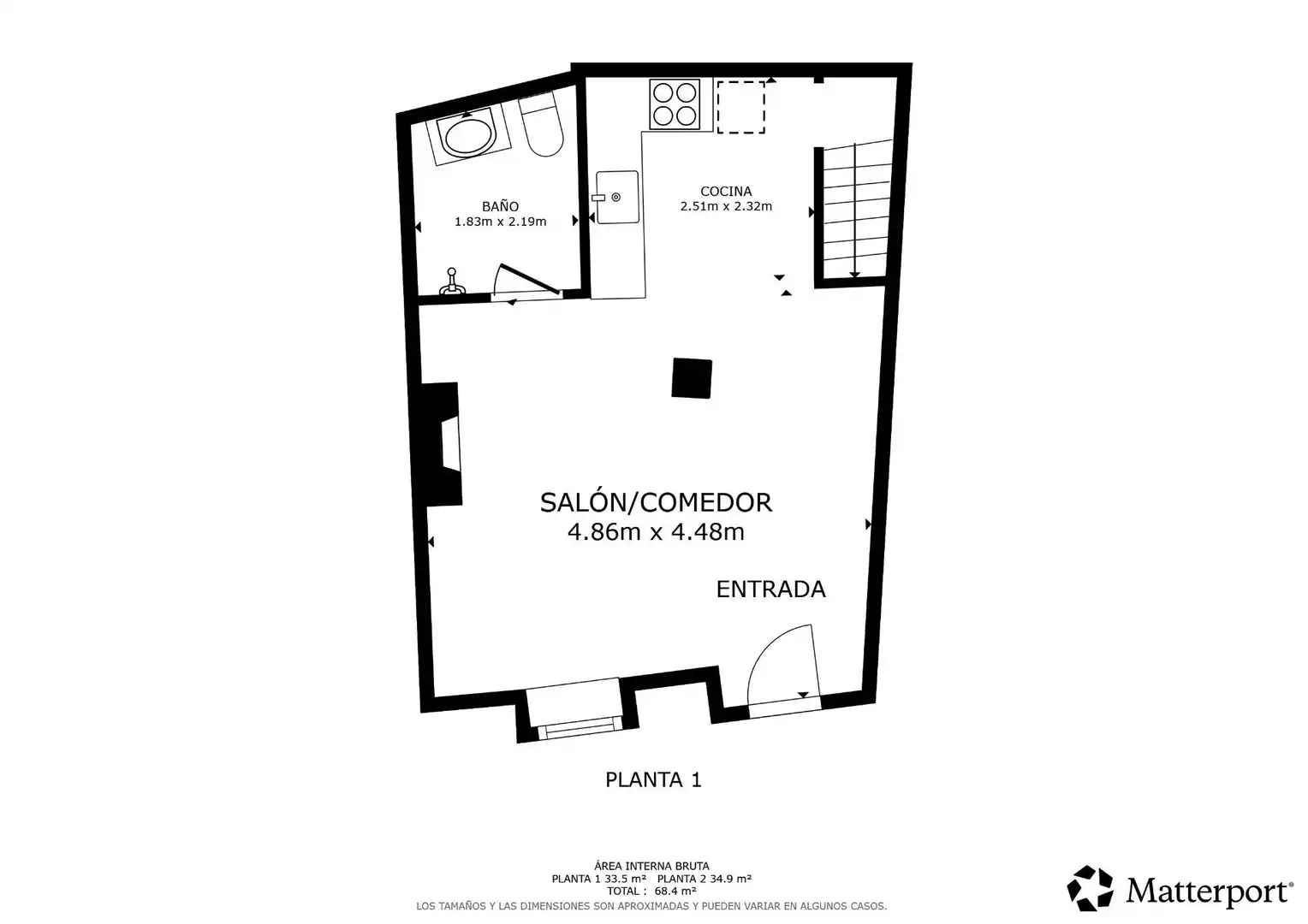Piso de 96 m² en Pelahustán