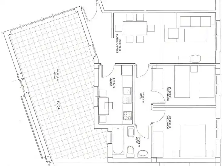 Piso de 77 m² en Viator
