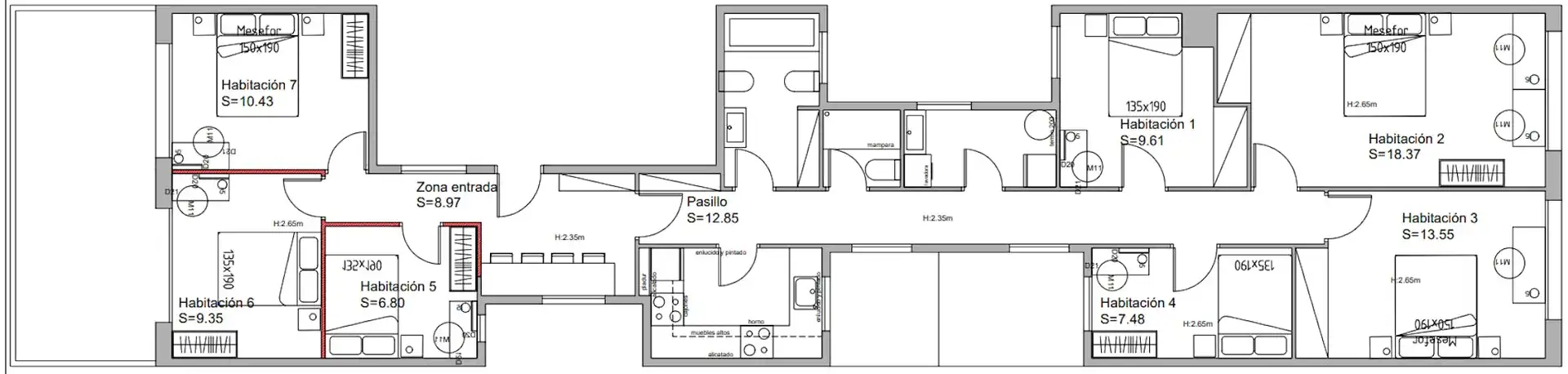 Habitación 110 m², Barcelona
