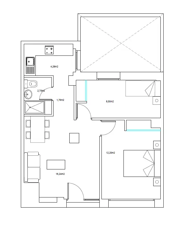 Piso de 55 m² en El Puerto de Santa María