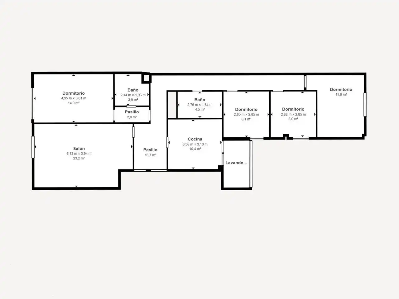 Piso de 117 m² en La Coruña