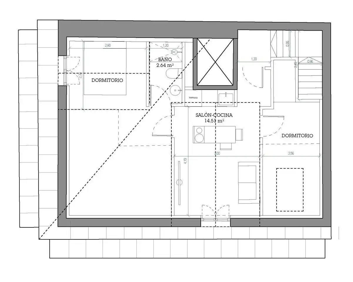 Piso de 60 m² en La Coruña