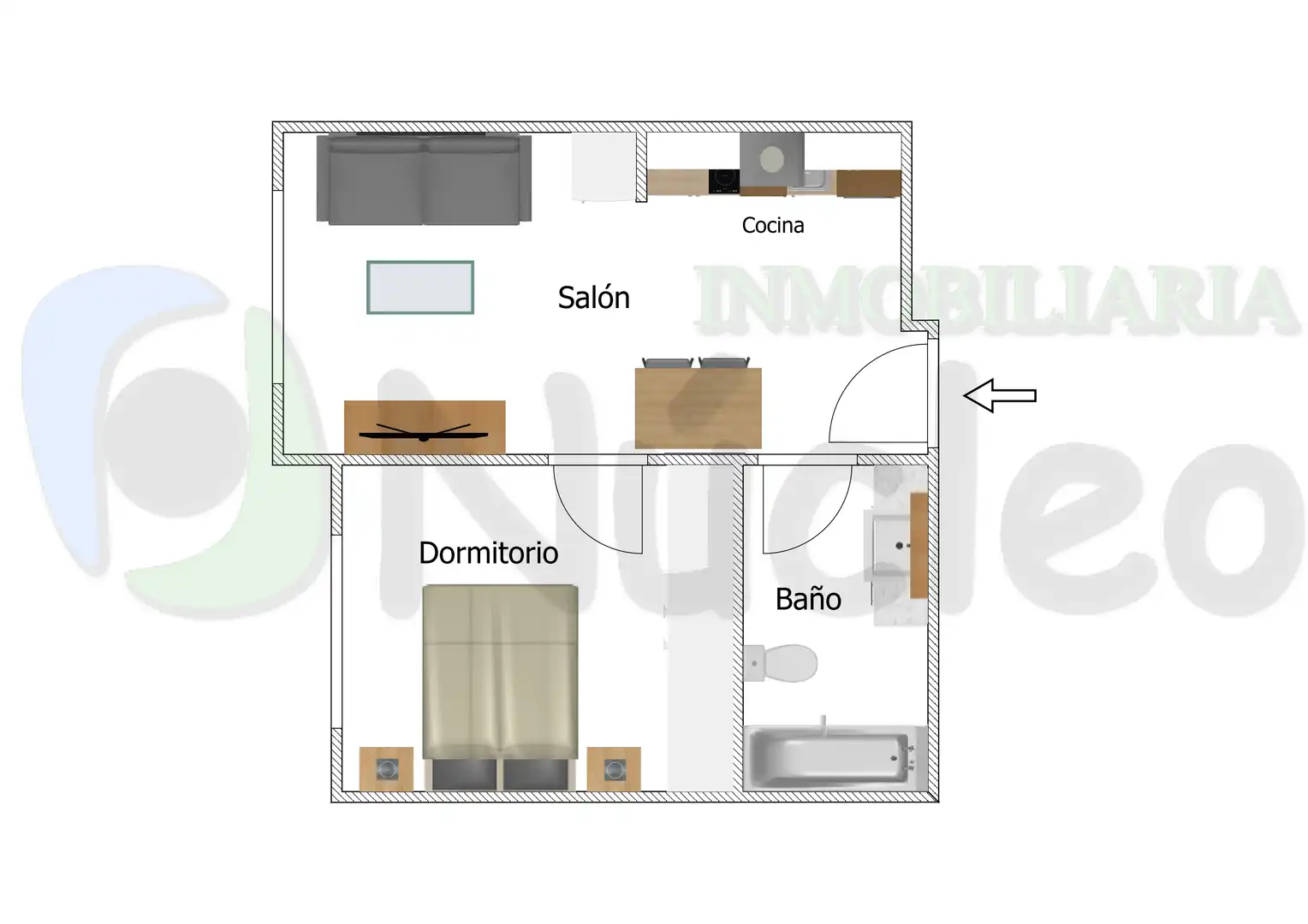 Piso de 48 m² en Badajoz
