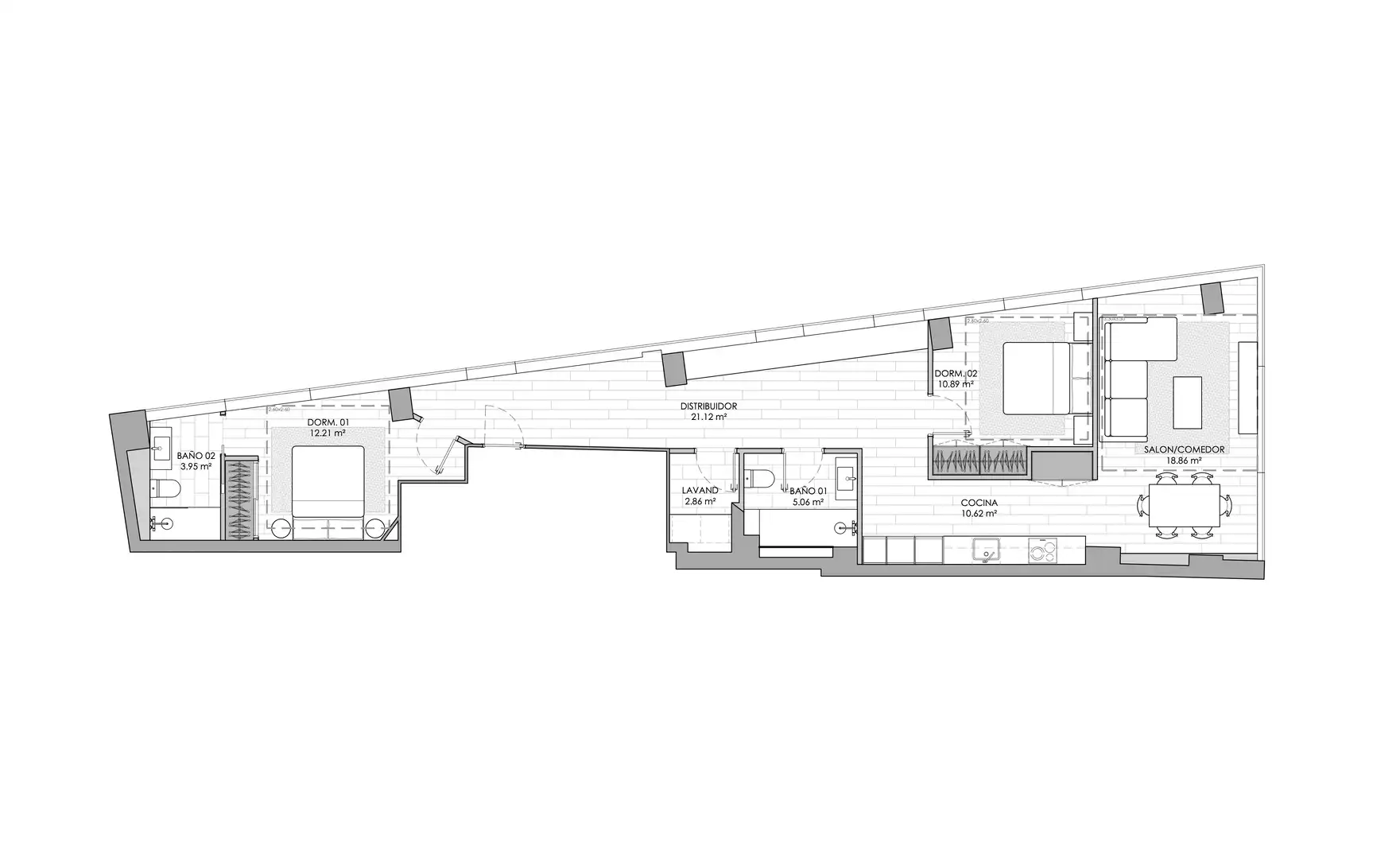 Apartamento 124 m² em A Corunha