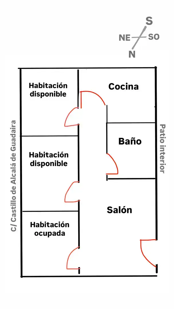 Habitación 74 m², Sevilla