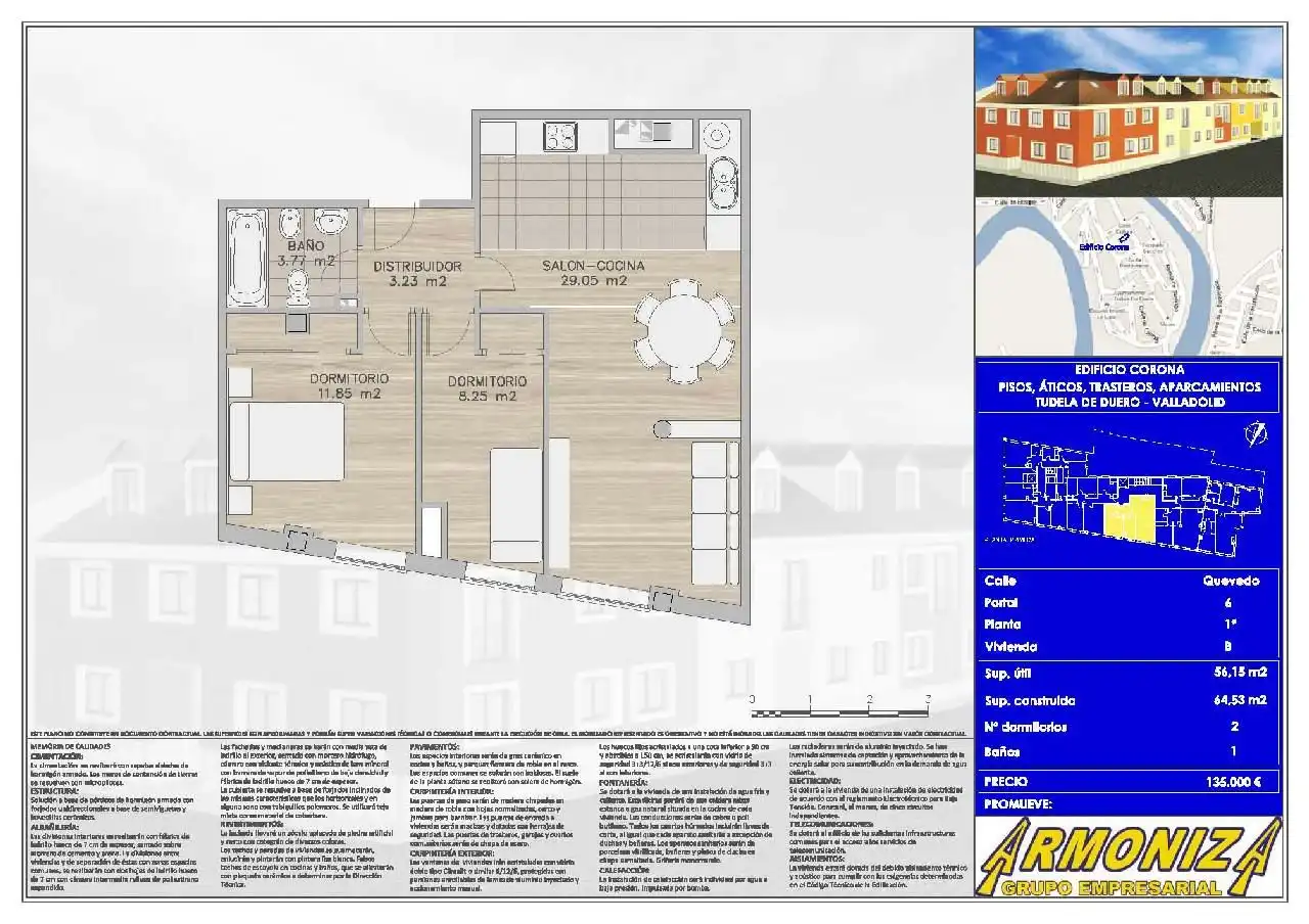 Piso de 64 m² en Tudela de Duero