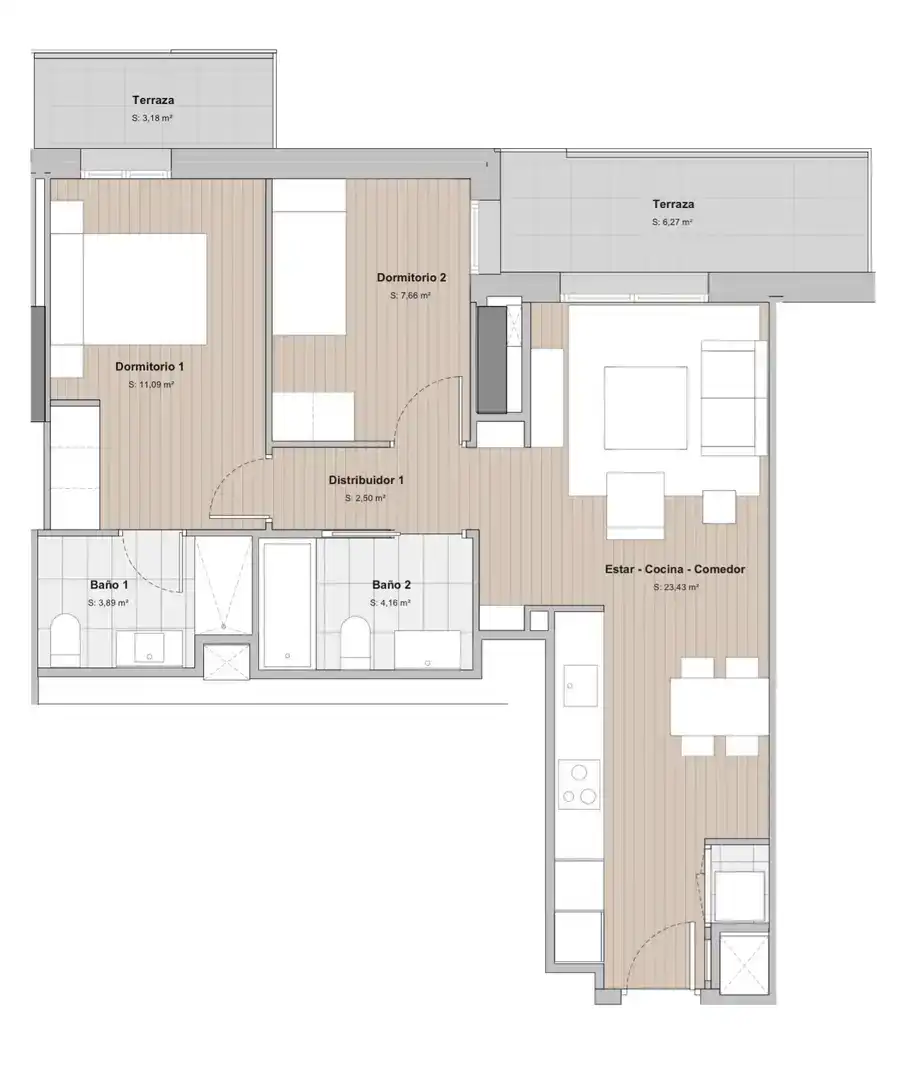 Piso de 70 m² en Mataró