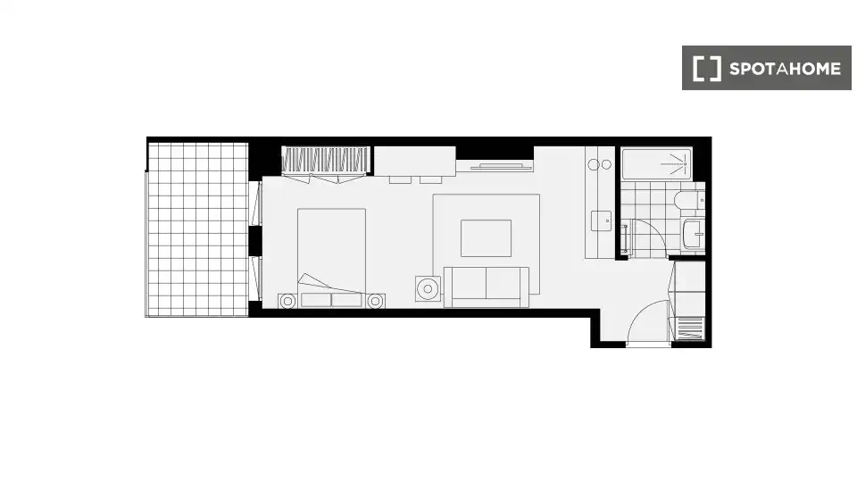 Piso de 28 m² en Madrid