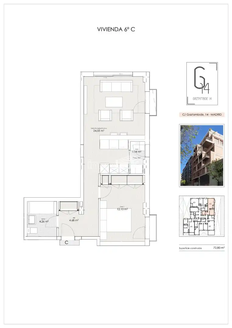 Wohnung 72 m² in Madrid